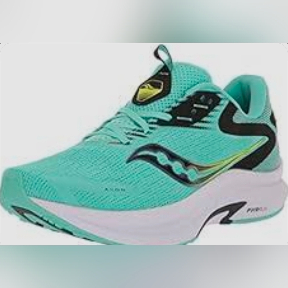 Saucony Womans Axon 2 Running Shoe In Mint/ Black Size 9